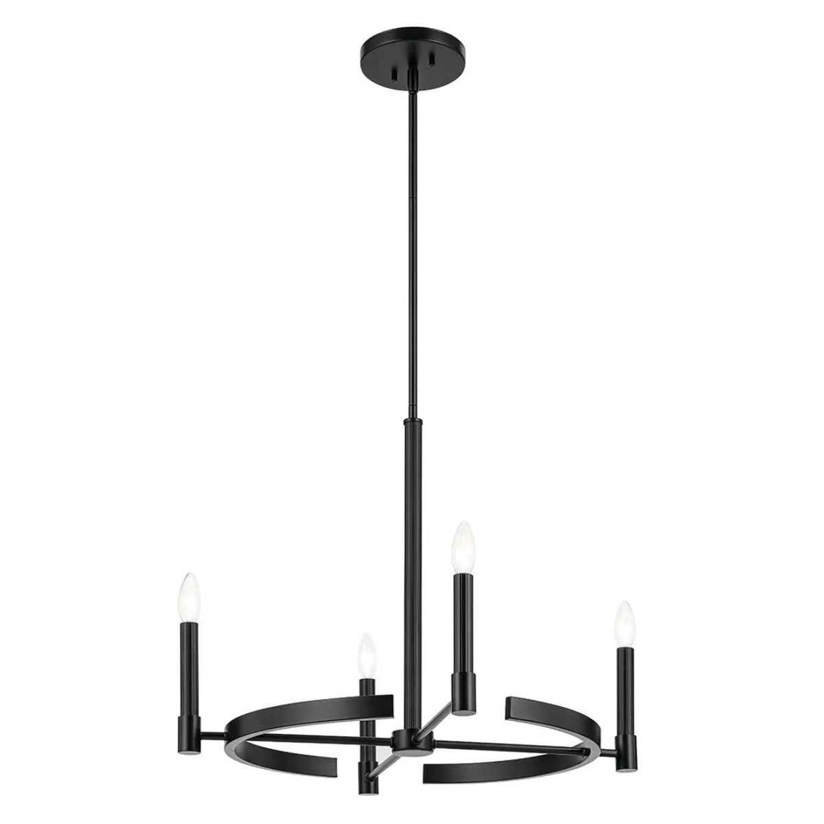 Tolani 26" 4-Light Chandelier, Black Finish - Bees Lighting