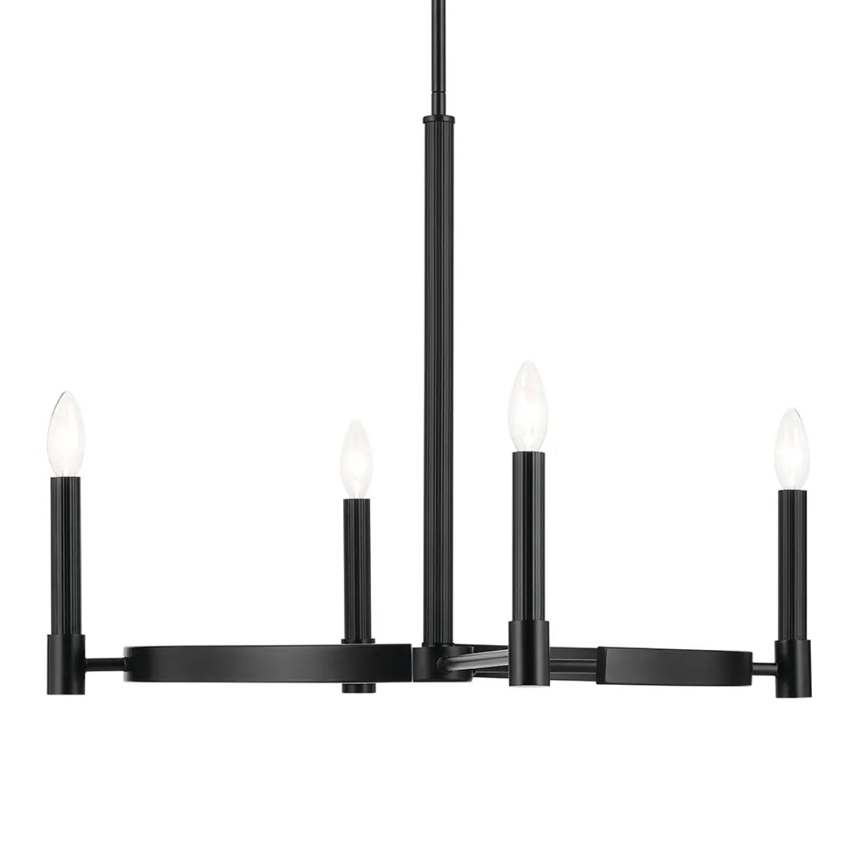 Tolani 26" 4-Light Chandelier, Black Finish - Bees Lighting