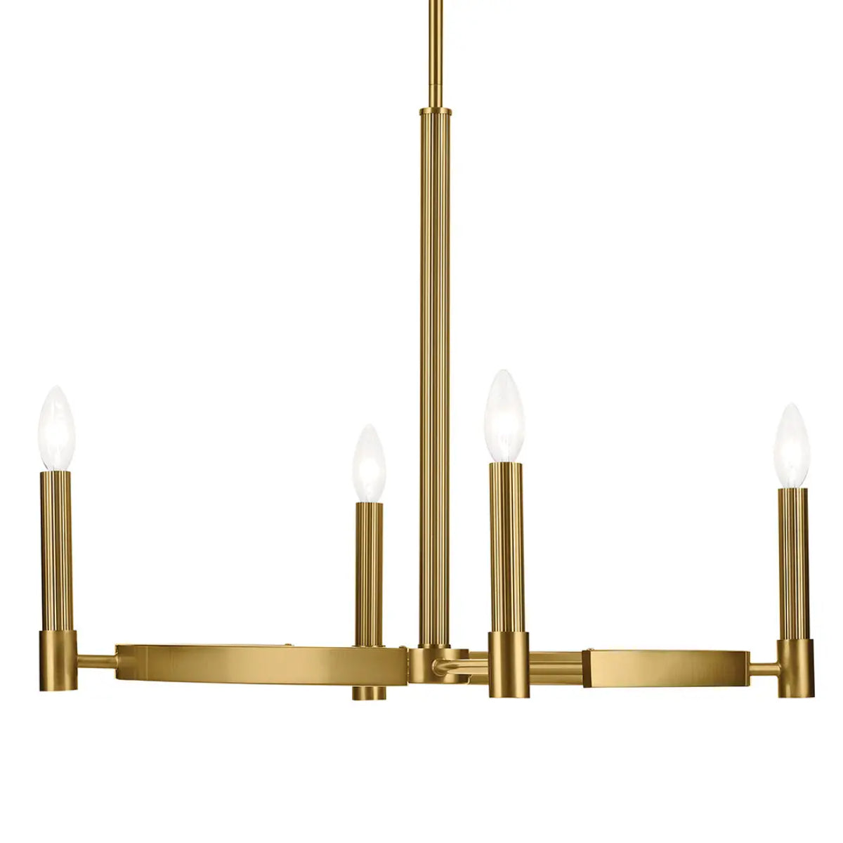 Tolani 26" 4-Light Chandelier, Brushed Natural Brass Finish - Bees Lighting