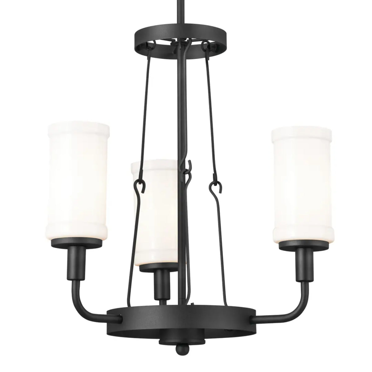 Vetivene 21" 3-Light Chandelier, Textured Black Finish - Bees Lighting