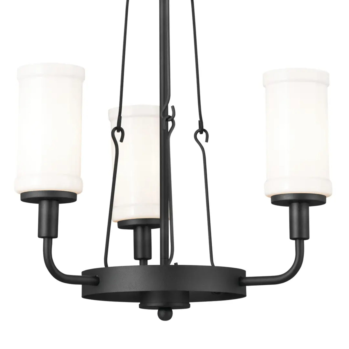 Vetivene 21" 3-Light Chandelier, Textured Black Finish - Bees Lighting