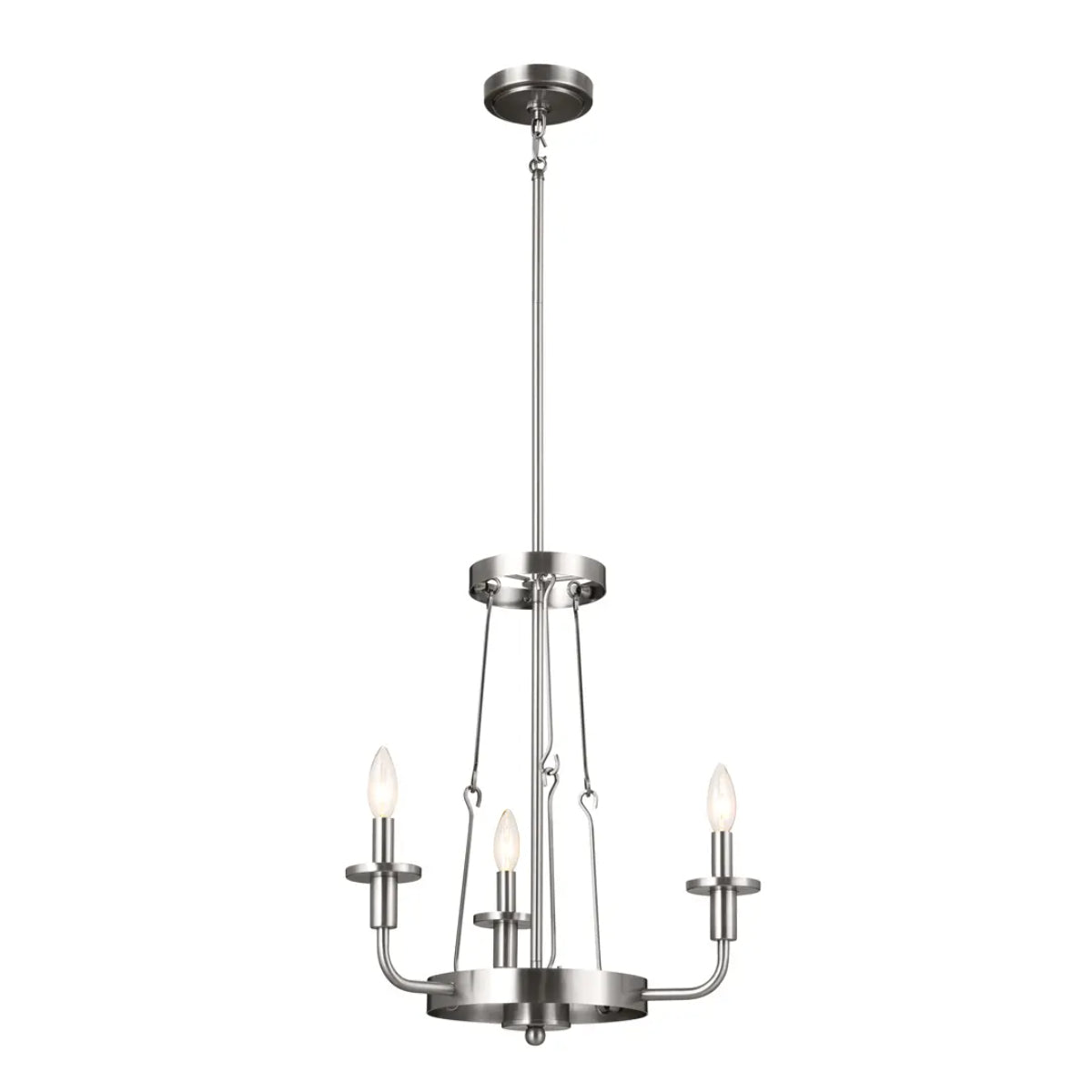 Vetivene 21" 3-Light Chandelier, Classic Pewter Finish - Bees Lighting