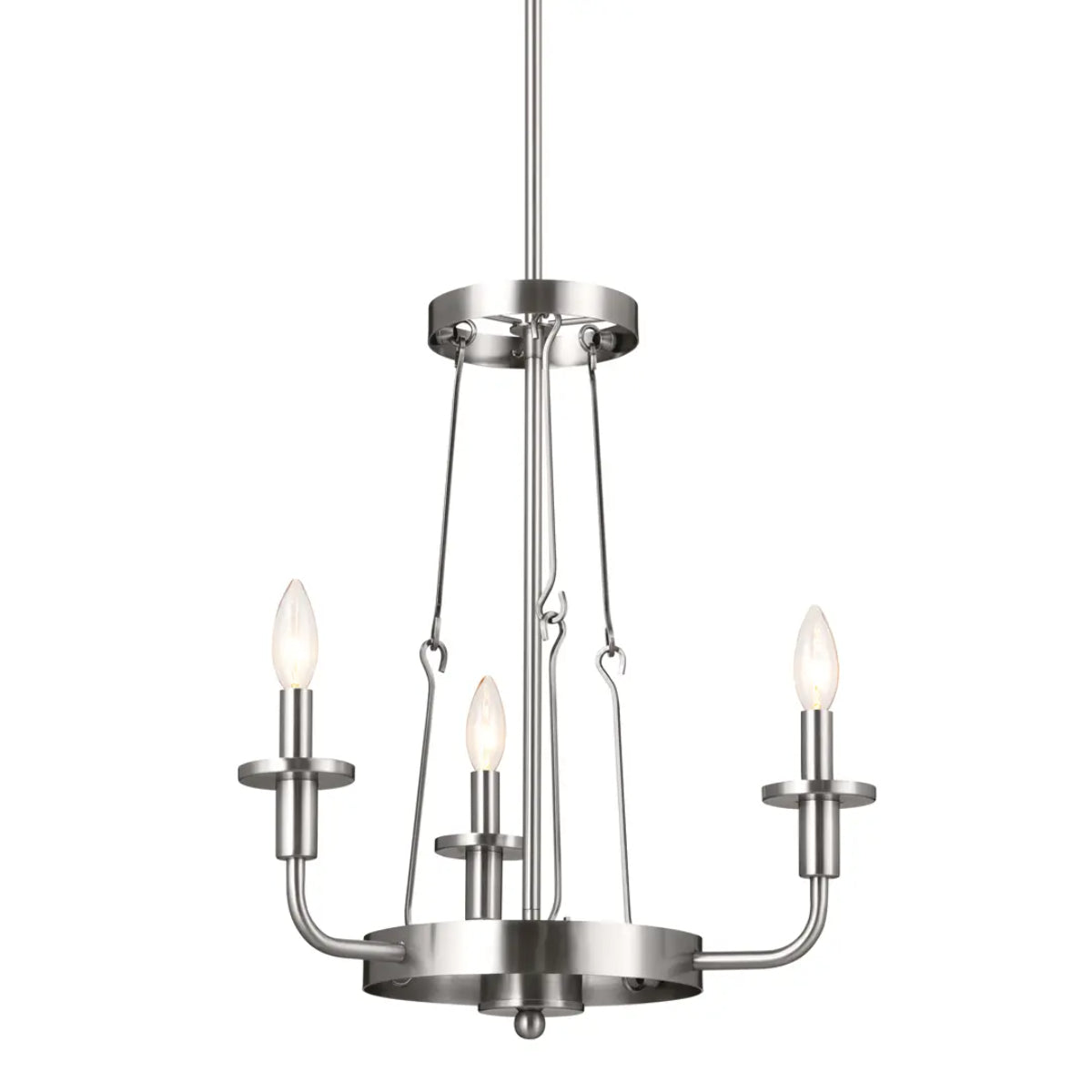 Vetivene 21" 3-Light Chandelier, Classic Pewter Finish - Bees Lighting