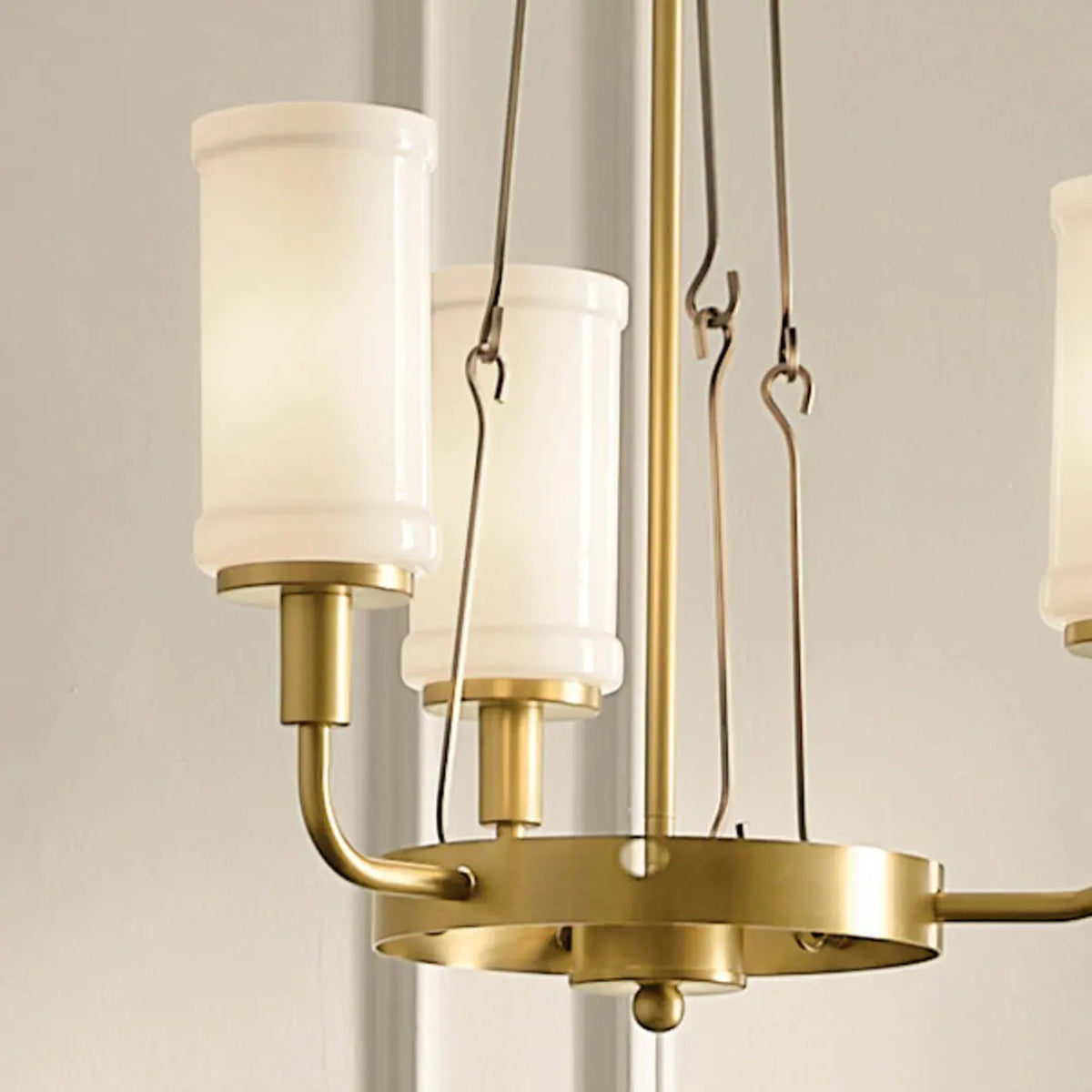 Vetivene 21" 3-Light Chandelier, Natural Brass Finish - Bees Lighting