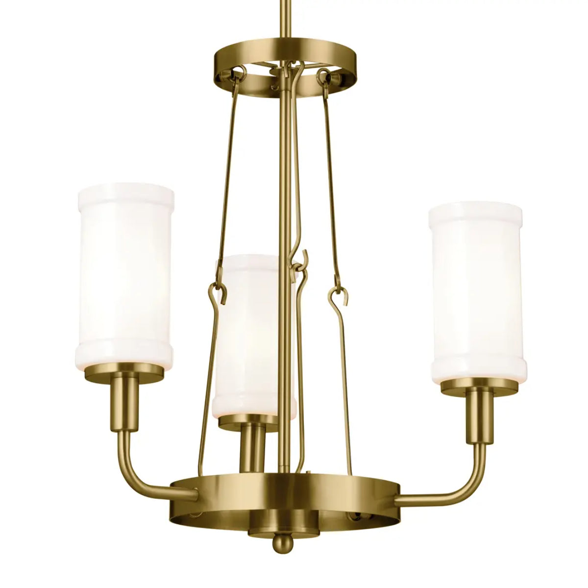 Vetivene 21" 3-Light Chandelier, Natural Brass Finish - Bees Lighting