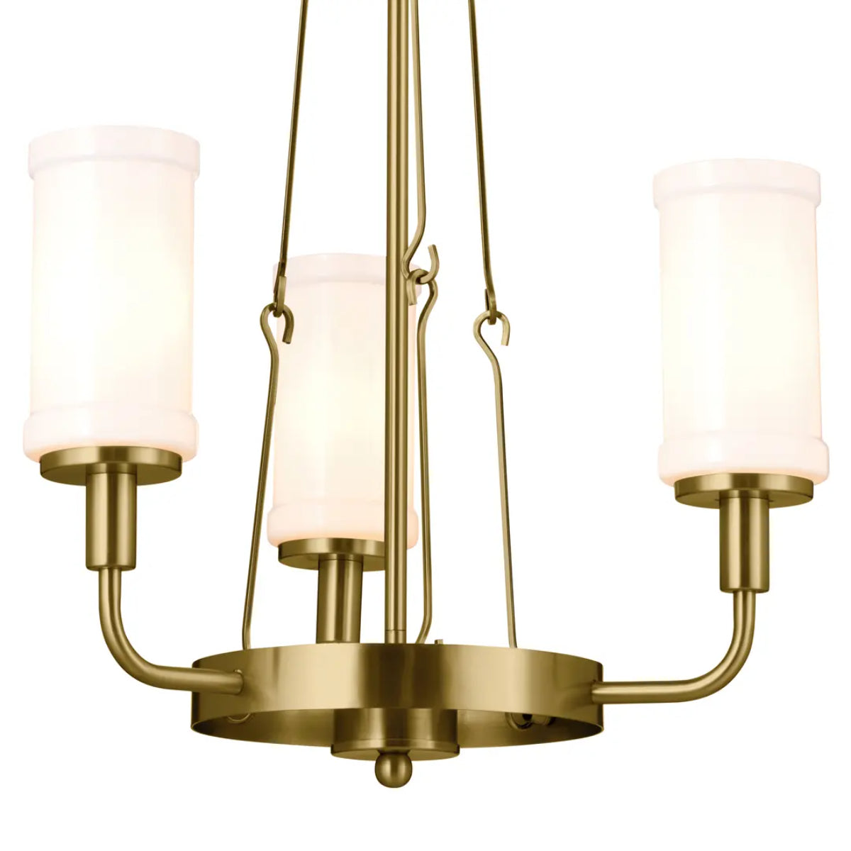 Vetivene 21" 3-Light Chandelier, Natural Brass Finish - Bees Lighting