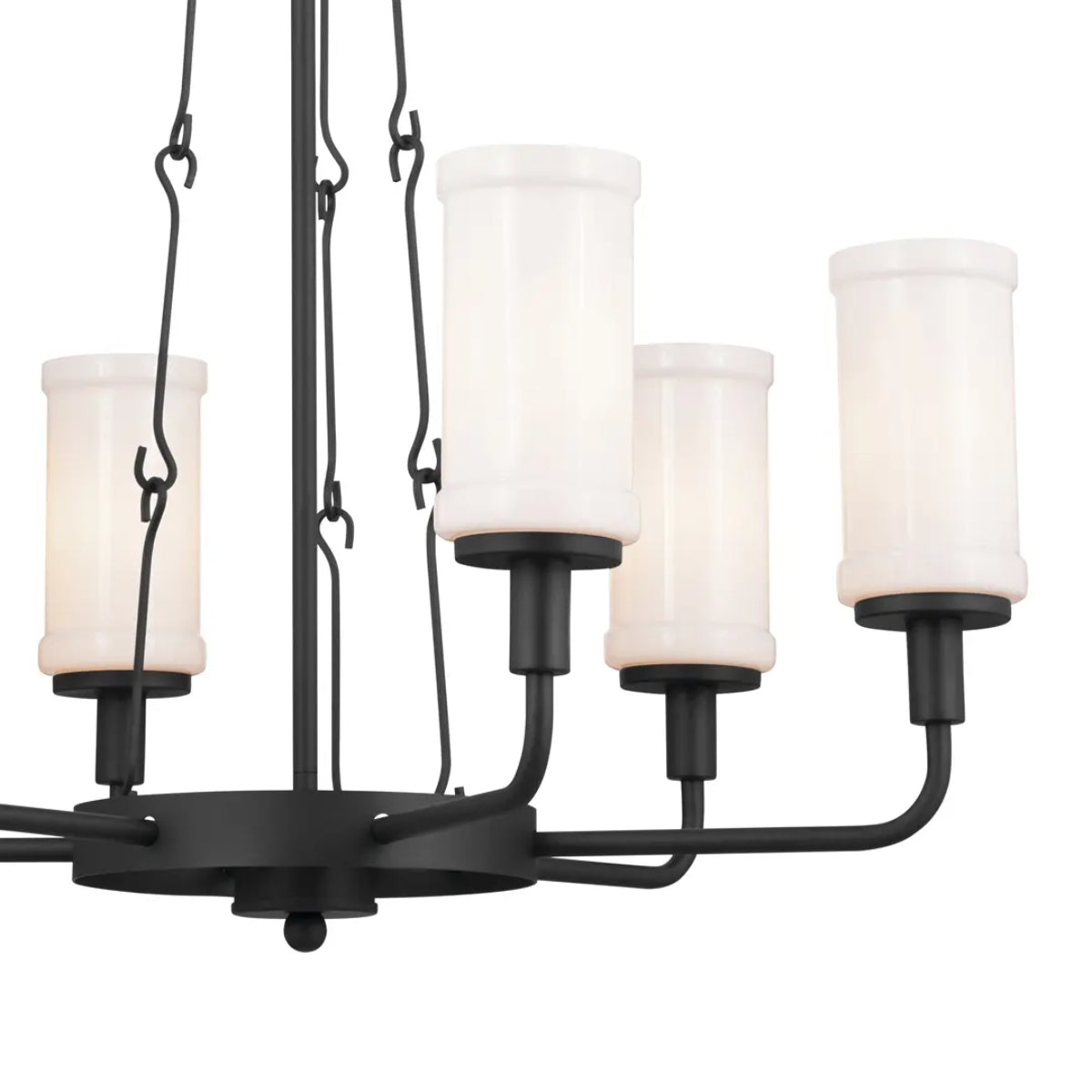 Vetivene 29" 6-Light Chandelier, Textured Black Finish - Bees Lighting