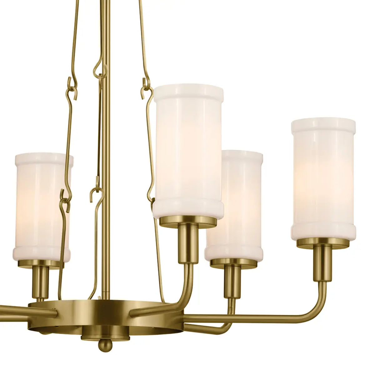 Vetivene 29" 6-Light Chandelier, Natural Brass Finish - Bees Lighting