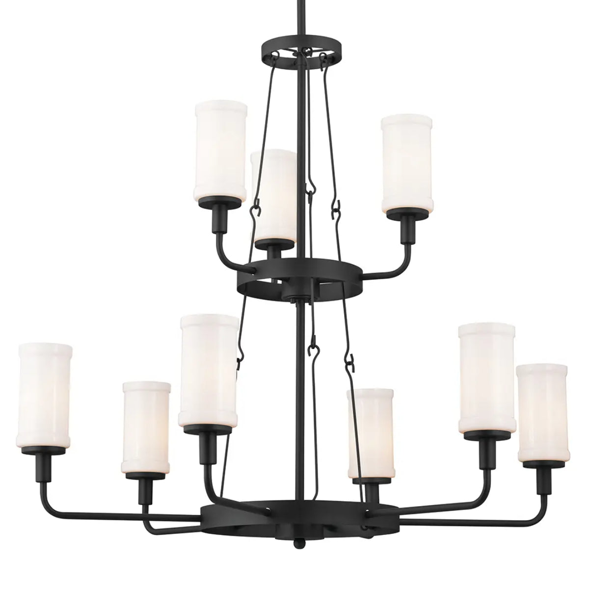 Vetivene 40" 9-Light Chandelier, Textured Black Finish - Bees Lighting