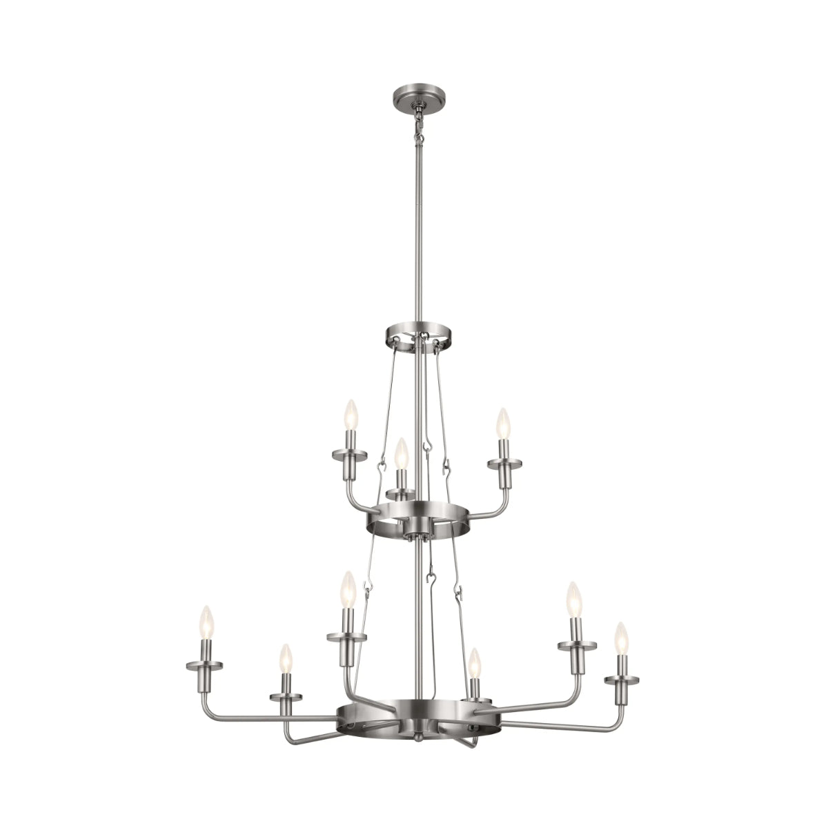 Vetivene 40" 9-Light Chandelier, Classic Pewter Finish - Bees Lighting