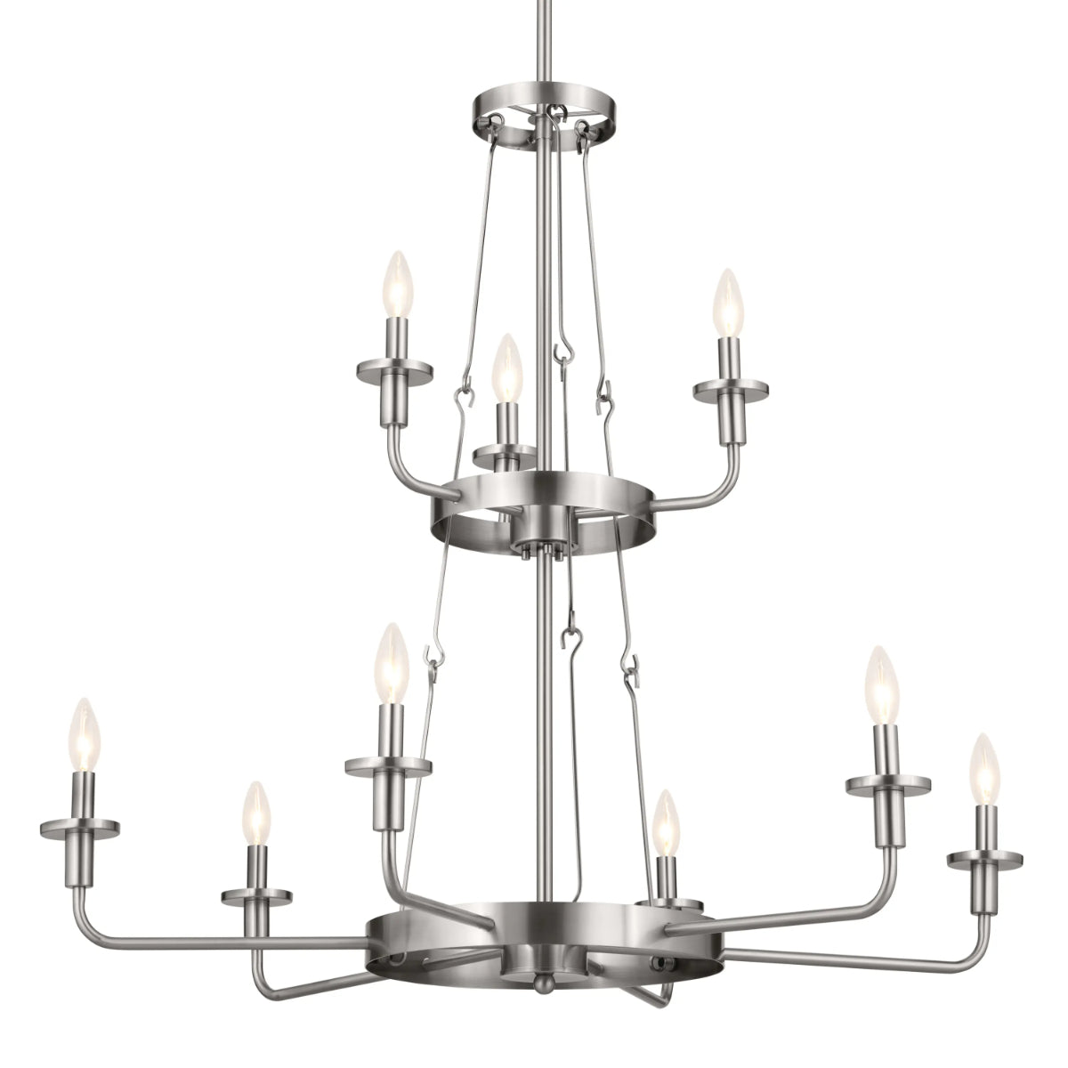 Vetivene 40" 9-Light Chandelier, Classic Pewter Finish - Bees Lighting