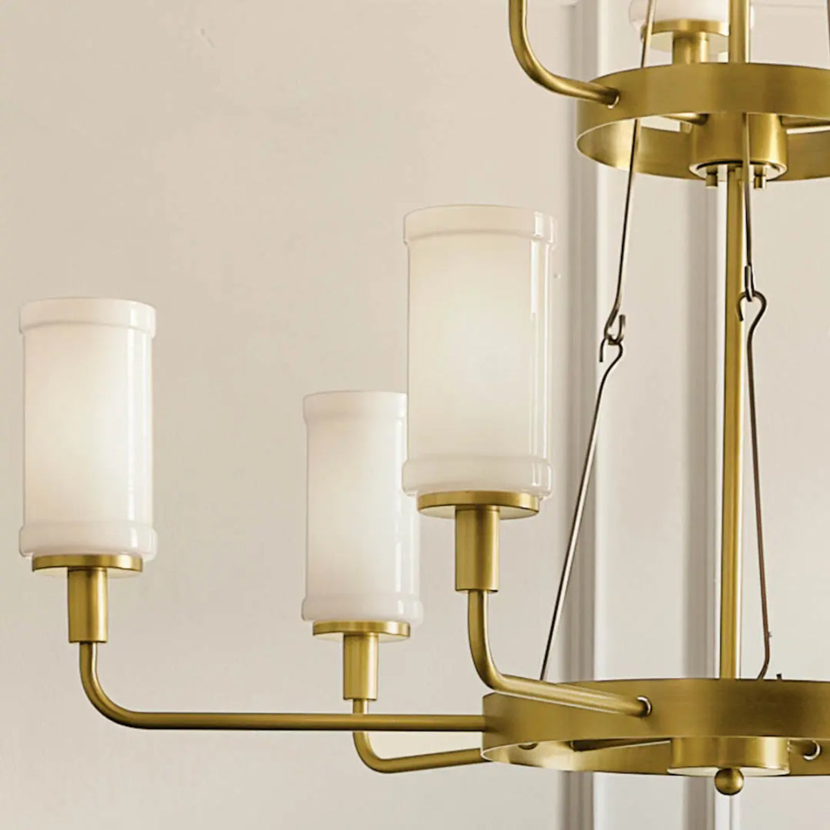 Vetivene 40" 9-Light Chandelier, Natural Brass Finish - Bees Lighting