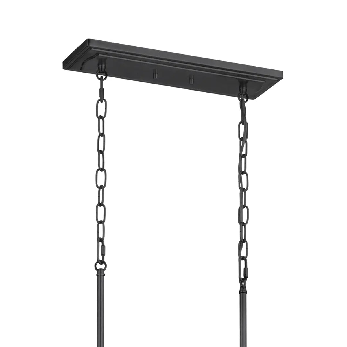 Vetivene 47" 8-Light Linear Chandelier, Textured Black Finish - Bees Lighting