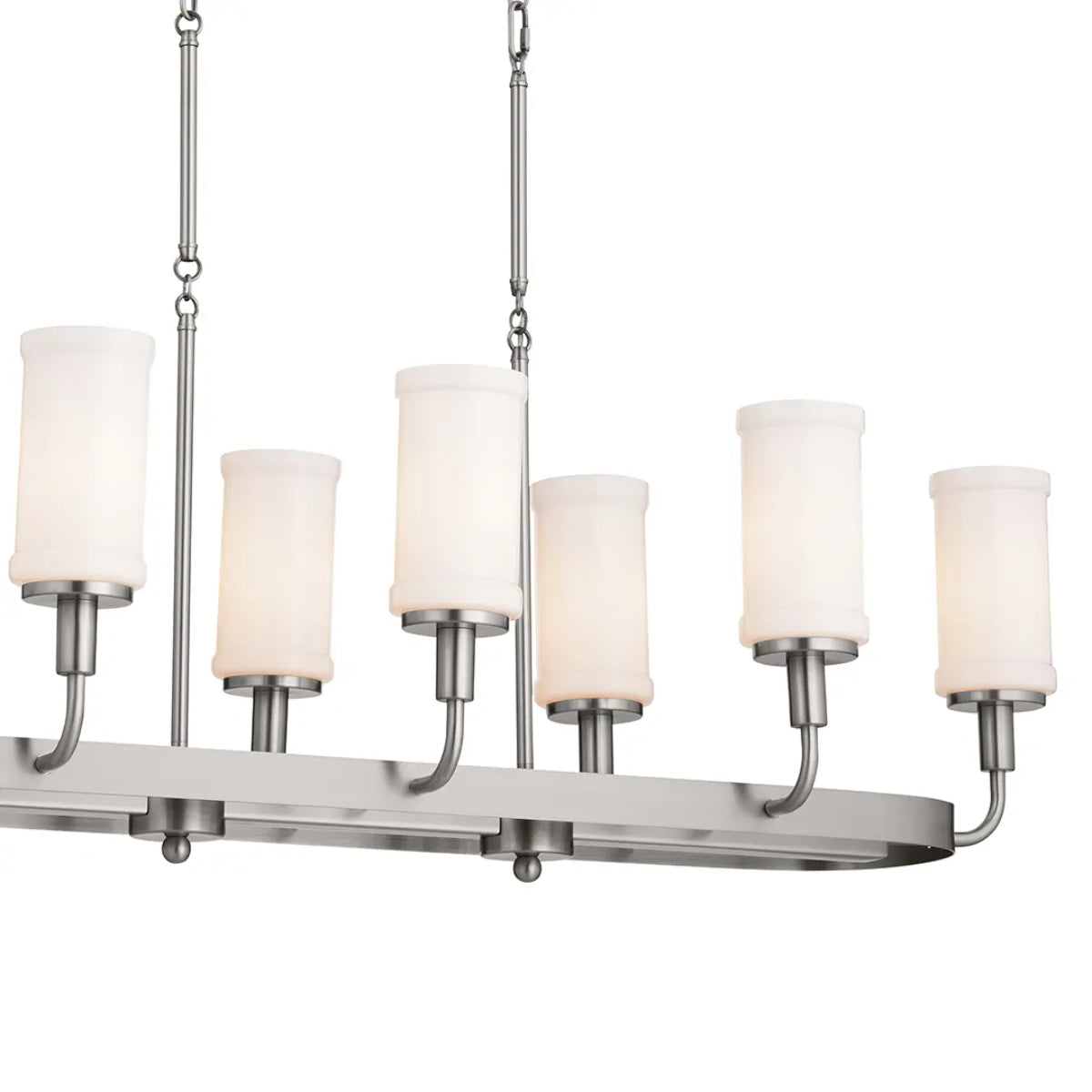 Vetivene 47" 8-Light Linear Chandelier, Classic Pewter Finish - Bees Lighting