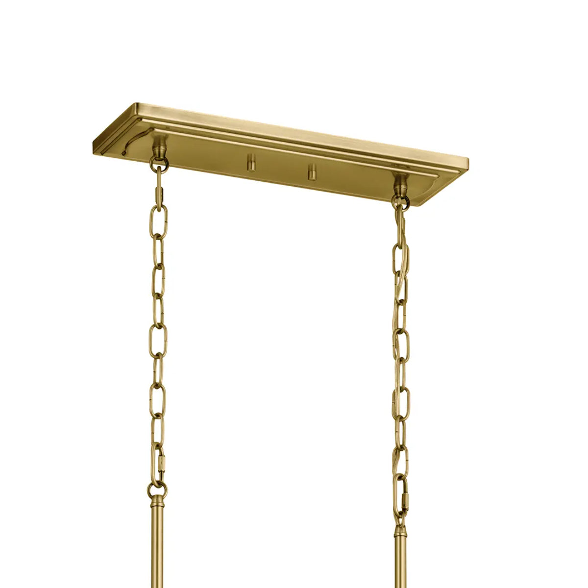 Vetivene 47" 8-Light Linear Chandelier, Natural Brass Finish - Bees Lighting