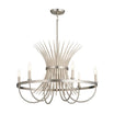 Baile 29" 6-Light Chandelier 1-Tier, Brushed Nickel Finish - Bees Lighting