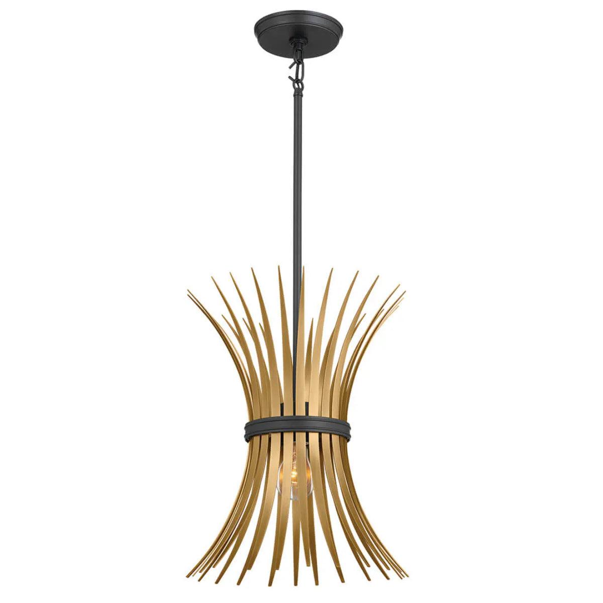 Baile 16" 1-Light Mini Pendant Light, Black Finish - Bees Lighting