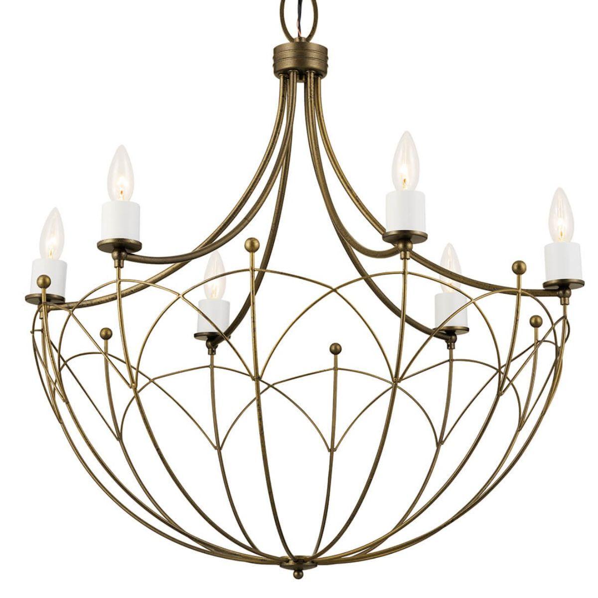 Topiary 28 in. 6 lights Chandelier Bronze finish - Bees Lighting