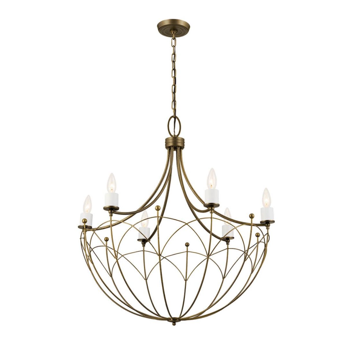 Topiary 28 in. 6 lights Chandelier Bronze finish - Bees Lighting