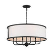 Kichler Heddle Chandelier With Fabric Drum Shade - Bees Lighting