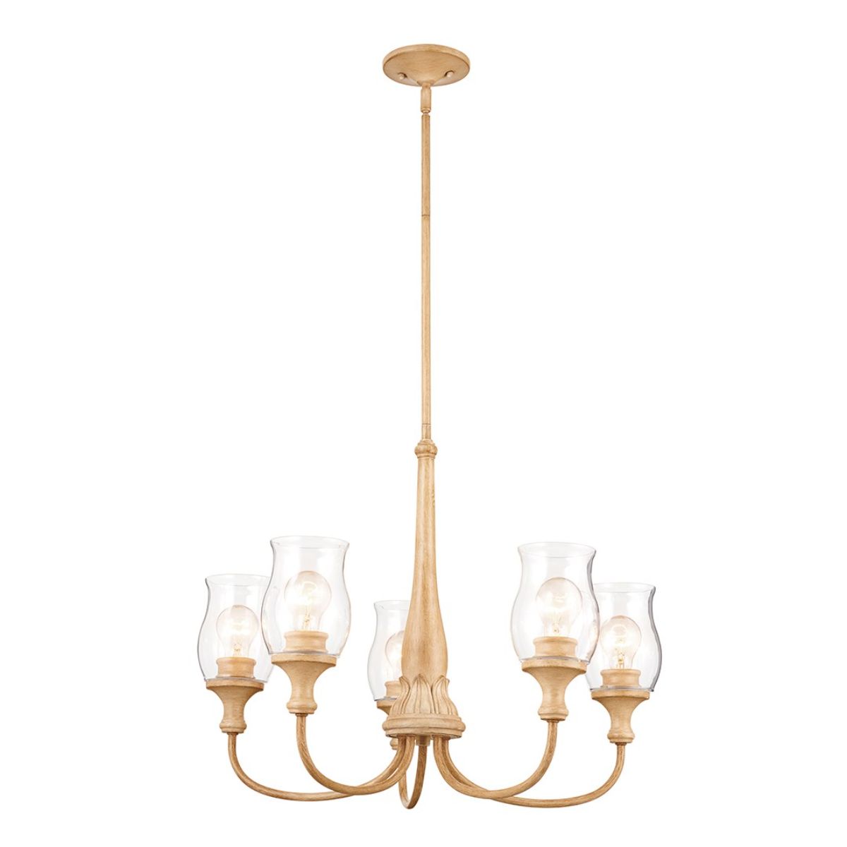 Melis 27 in. 5 lights Chandelier Gold finish - Bees Lighting