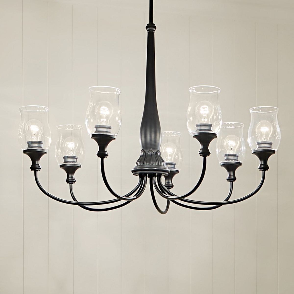 Melis 36 in. 7 lights Chandelier Black finish - Bees Lighting