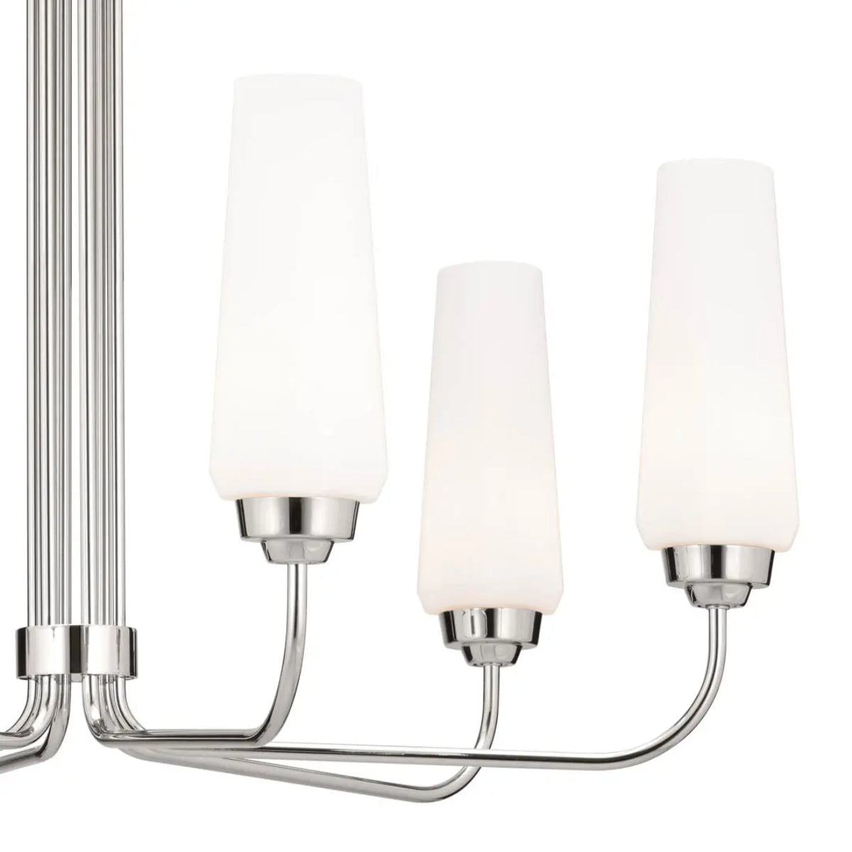 Truby 29" 6-Light Chandelier, Polished Nickel Finish - Bees Lighting