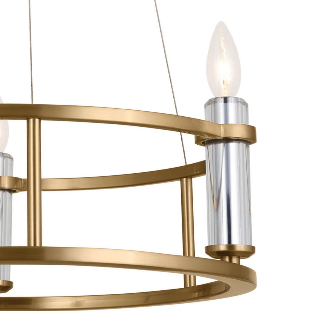 Rosalind 20 in. 3 Lights Chandelier Brushed Brass finish - Bees Lighting