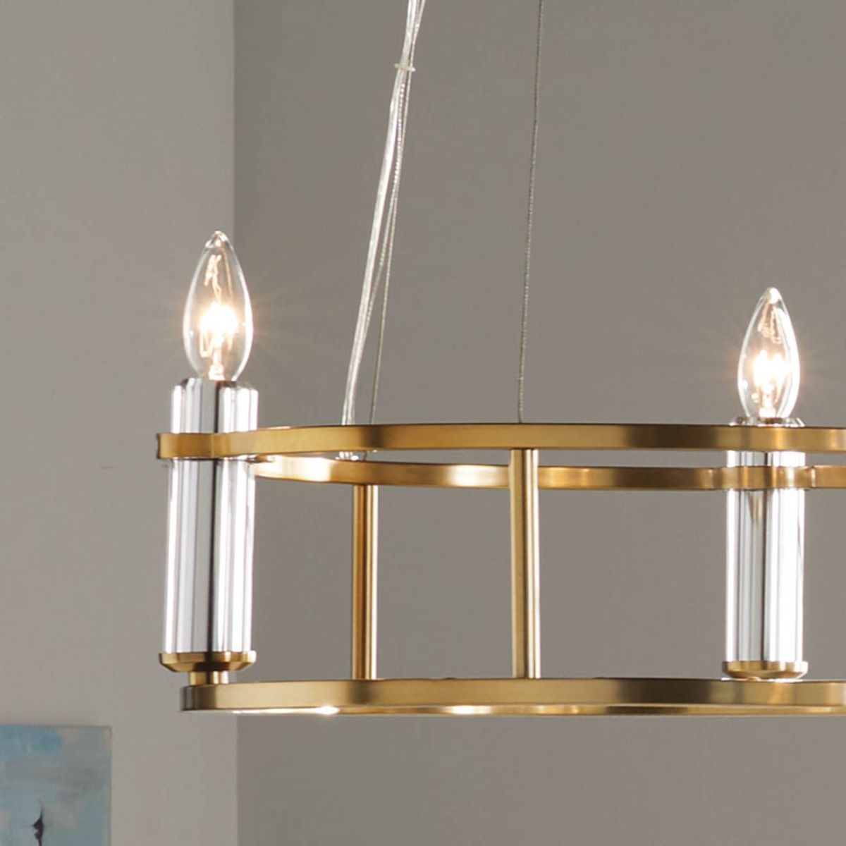 Rosalind 20 in. 3 Lights Chandelier Brushed Brass finish - Bees Lighting