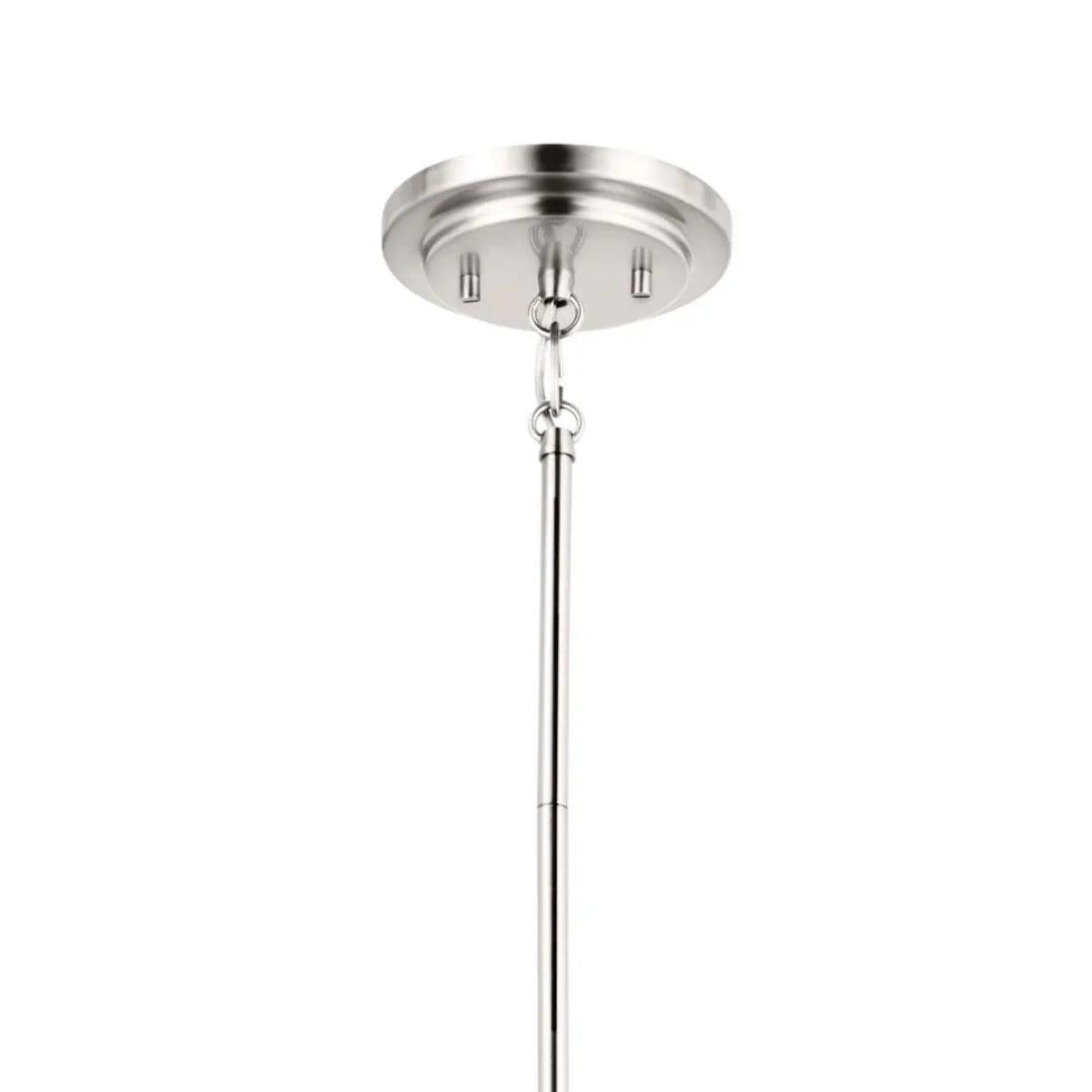 Ali 20" 4-Light Chandelier with Fabric Drum Shade, Polished Nickel Finish - Bees Lighting