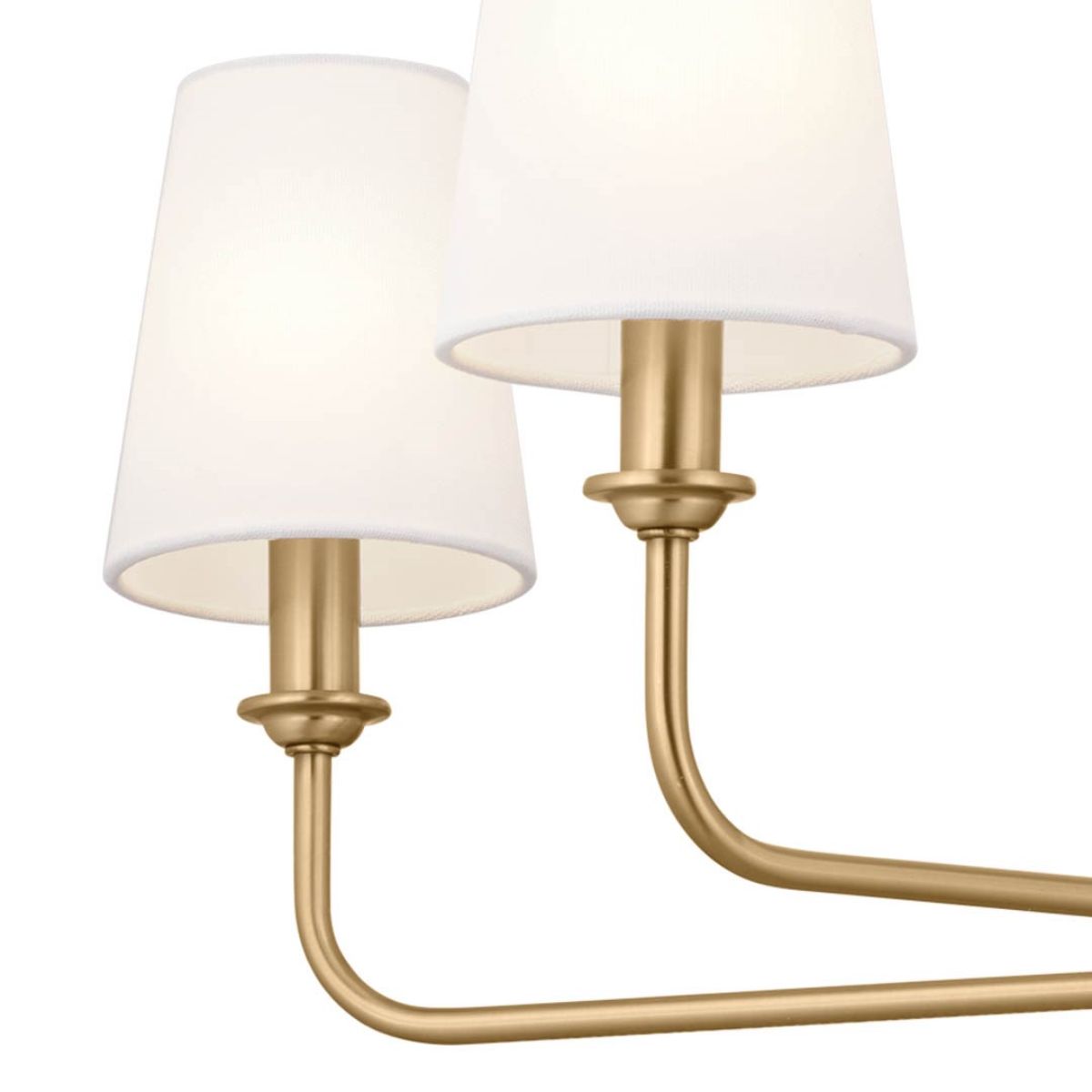 Pallas 33 in. 6 Lights Chandelier Brushed Brass finish - Bees Lighting