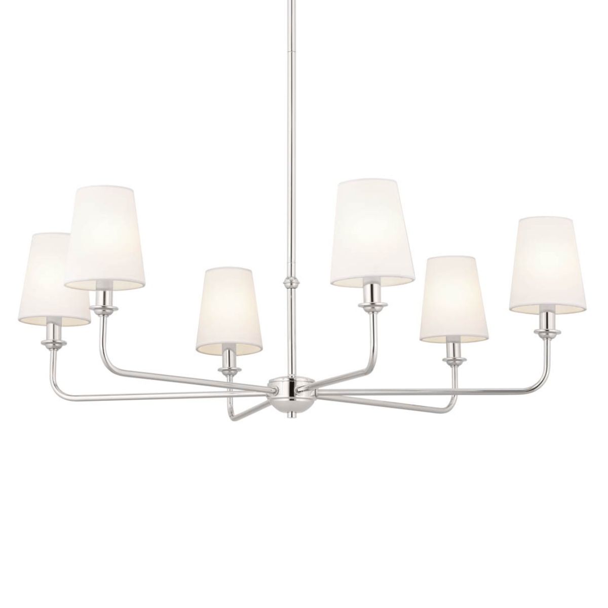 Pallas 33 in. 6 Lights Chandelier Polished Nickel finish