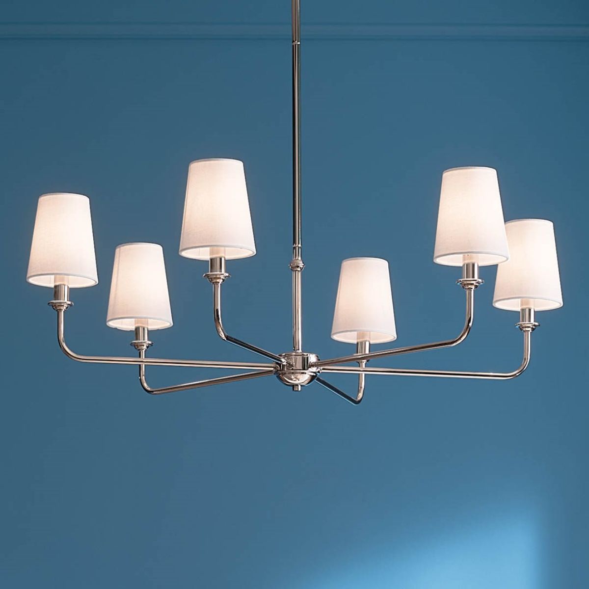 Pallas 33 in. 6 Lights Chandelier Polished Nickel finish