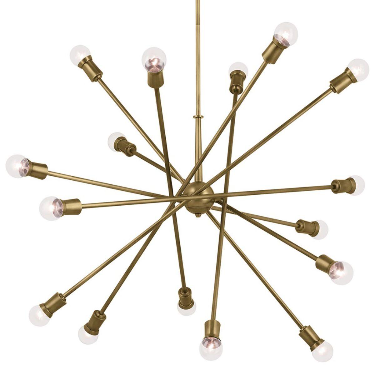 Armstrong 63 in. 16 Lights Chandelier Brass Finish - Bees Lighting