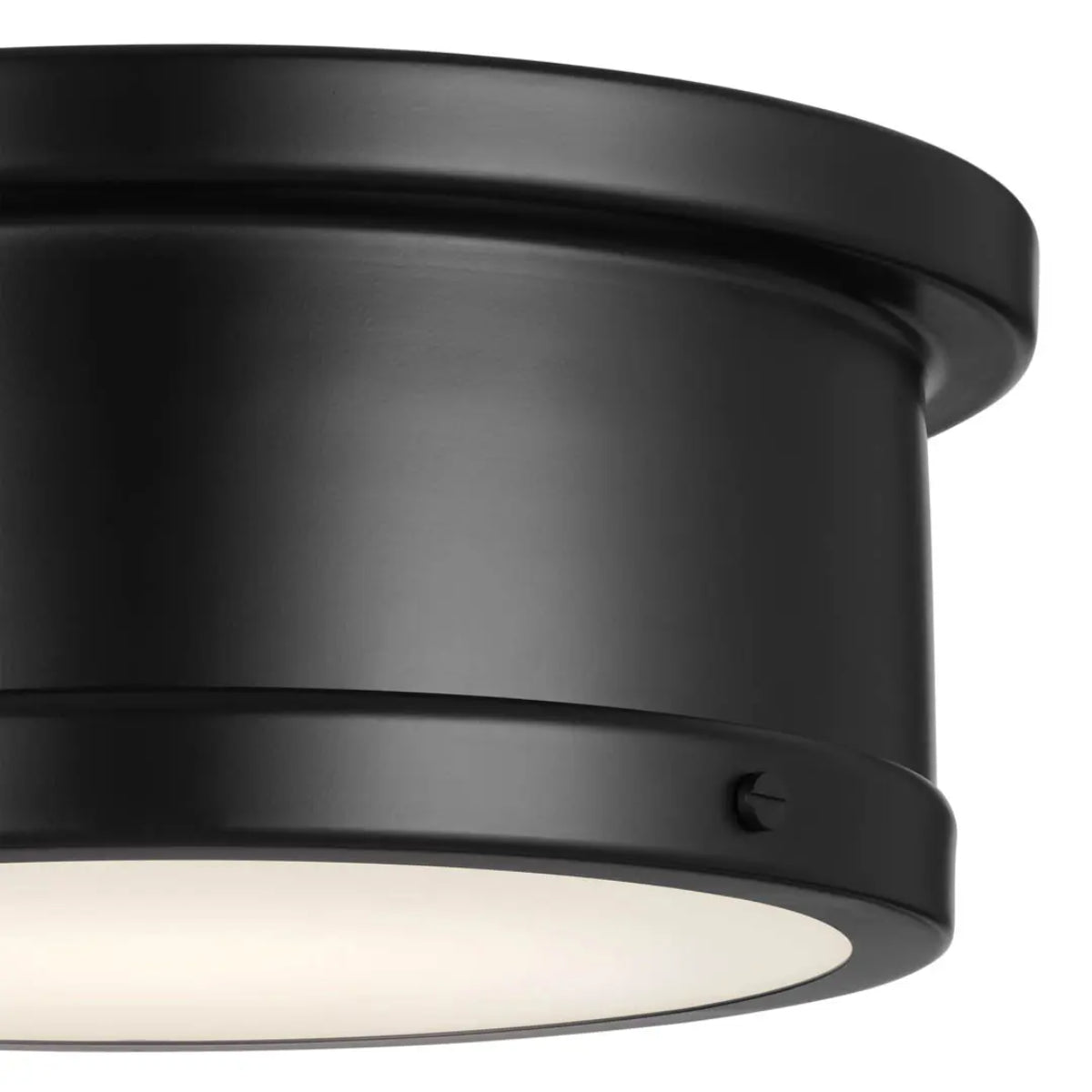 Serca 14" 2-Light Flush Mount Light, Black Finish - Bees Lighting