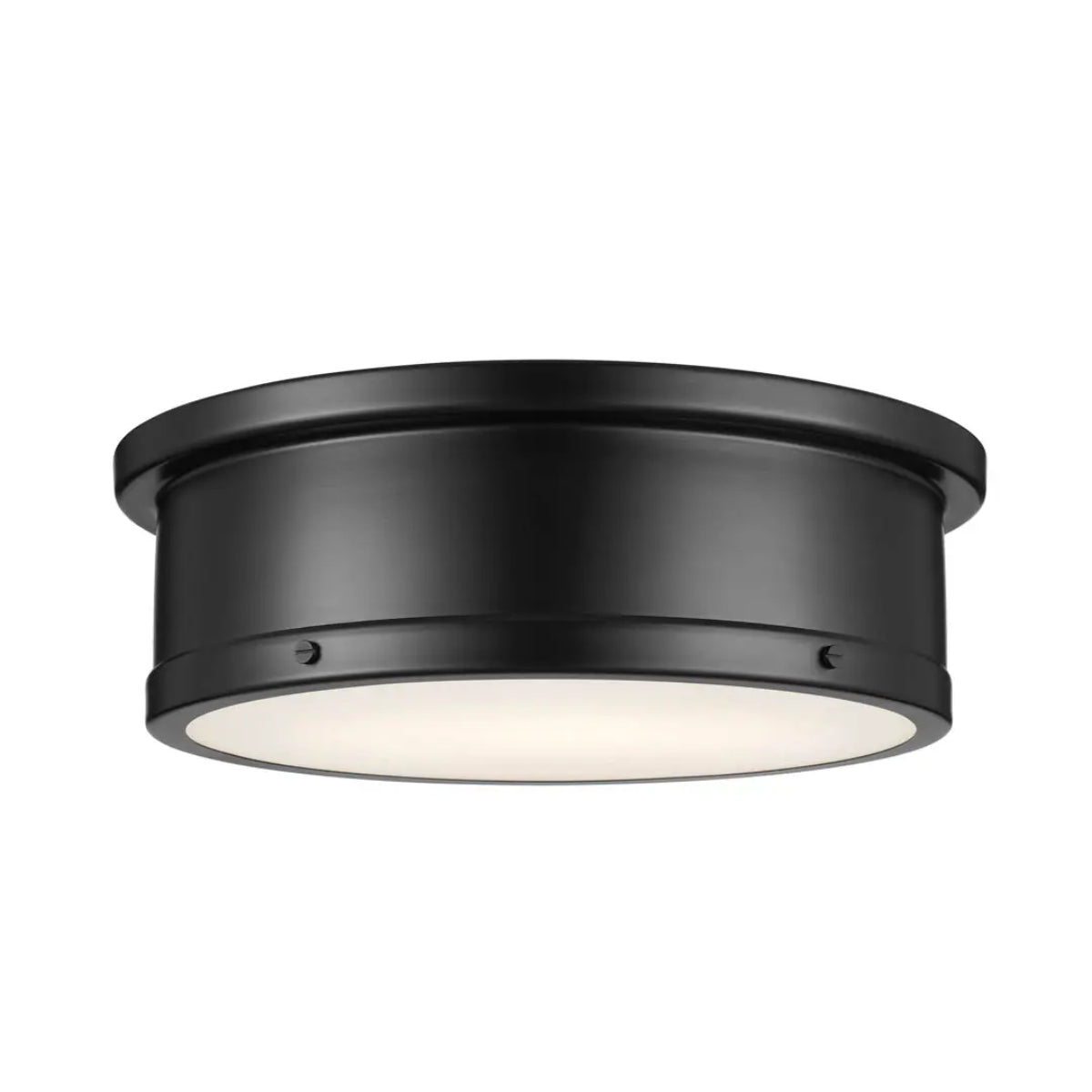 Serca 18" 3-Light Flush Mount Light, Black Finish - Bees Lighting