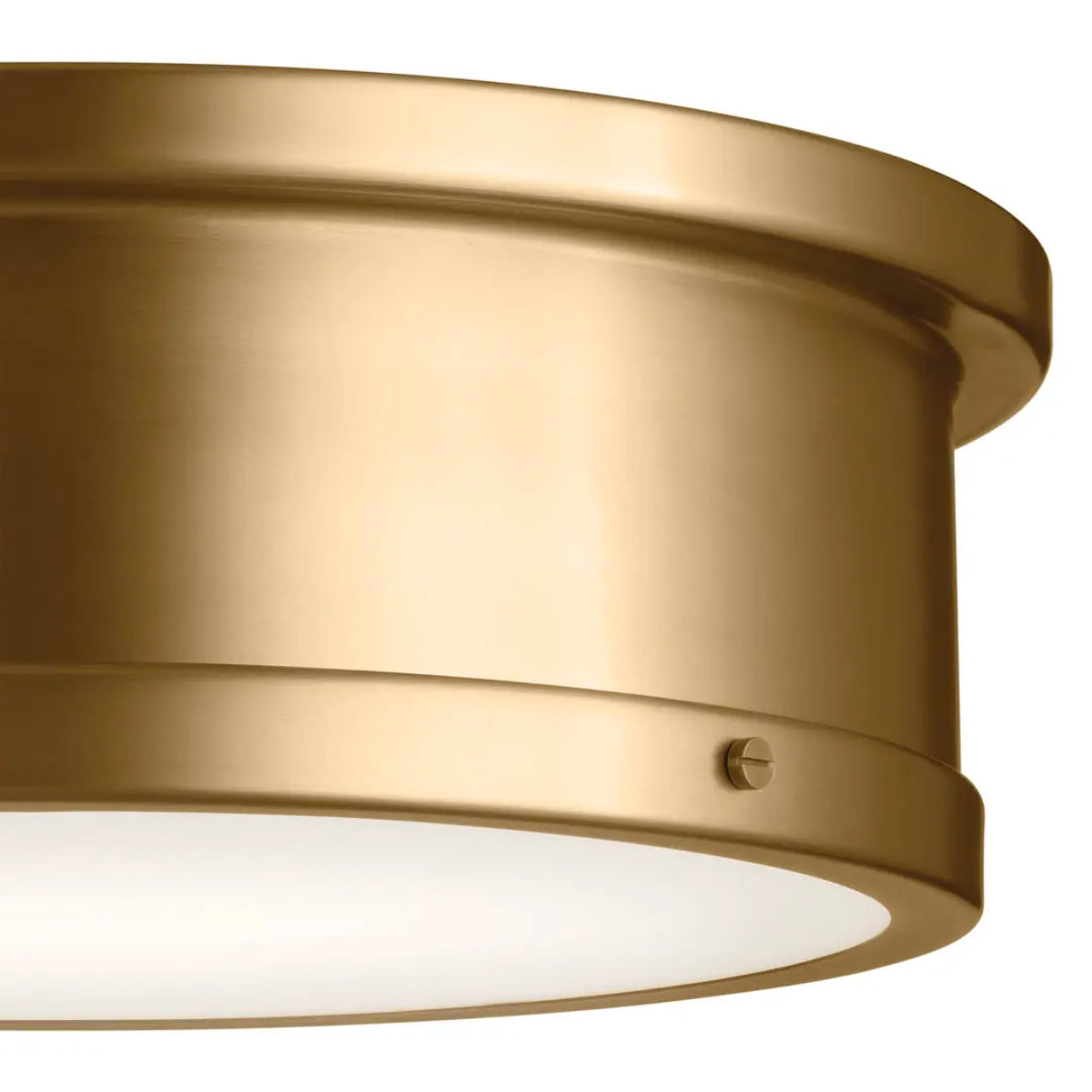 Serca 18" 3-Light Flush Mount Light, Brushed Natural Brass Finish - Bees Lighting