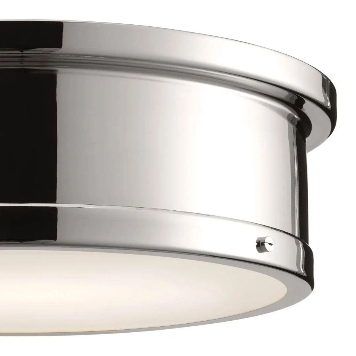 Serca 18" 3-Light Flush Mount Light, Polished Nickel Finish - Bees Lighting