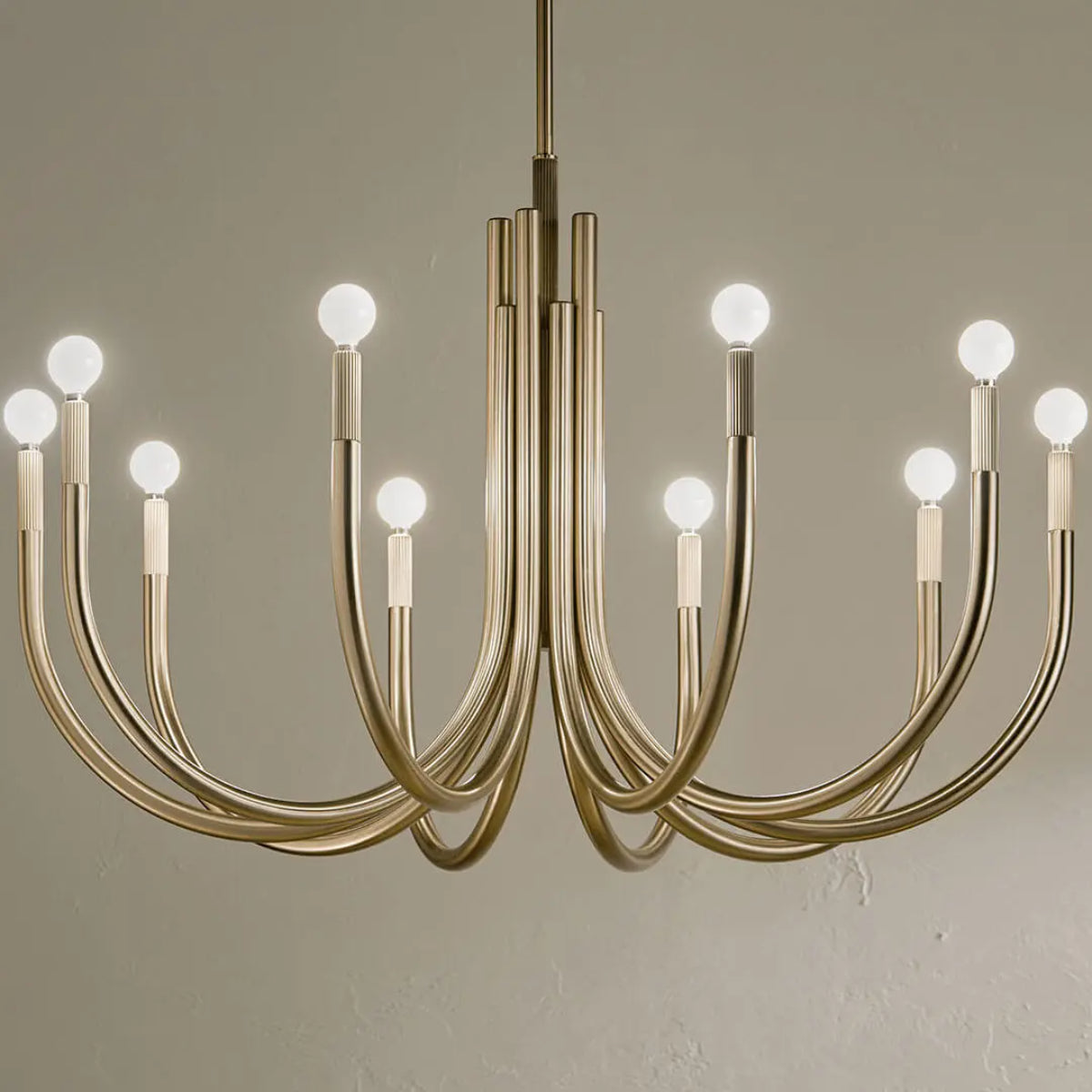 Odensa 40 in. 10 Lights Chandelier Champagne Bronze Finish - Bees Lighting