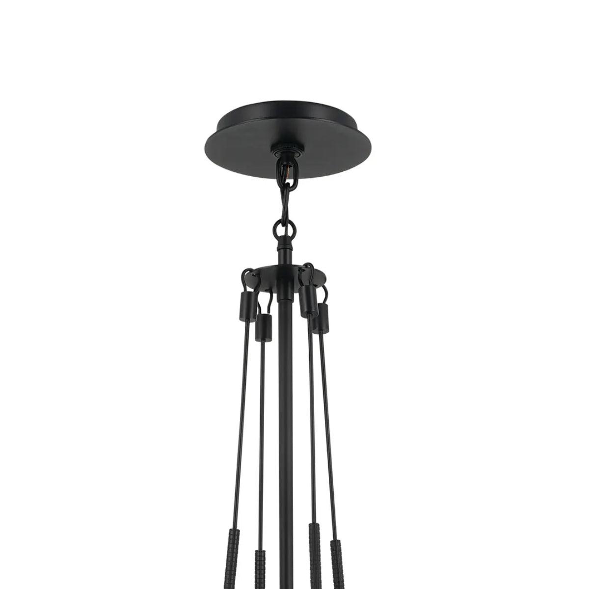 Albers 33" 1-Light Globe Pendant Light with Opal Glass, Black Finish - Bees Lighting