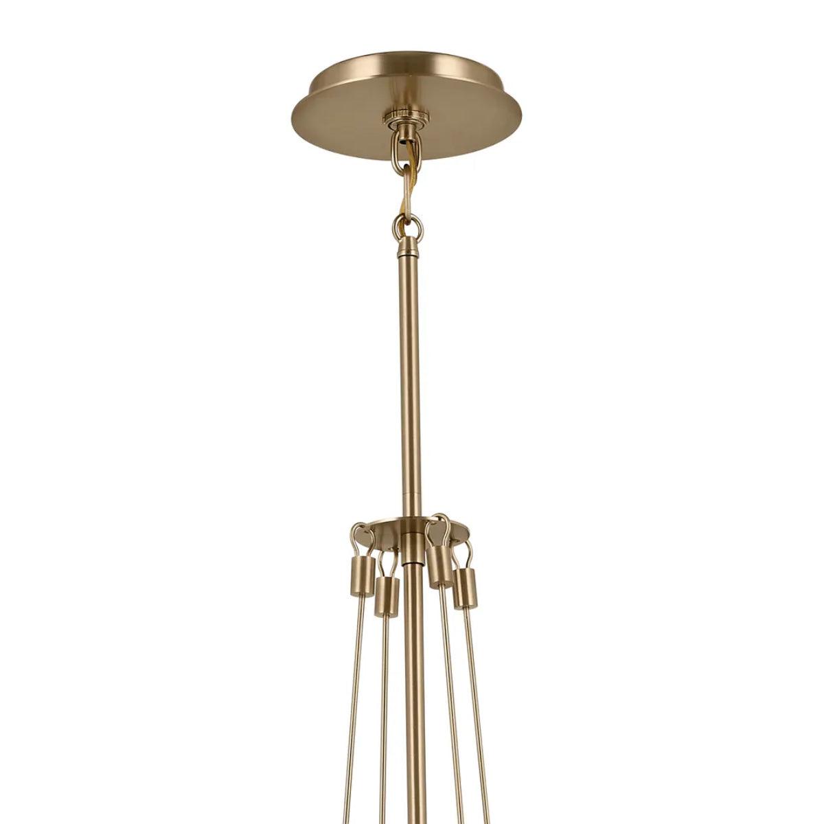 Albers 33" 1-Light Globe Pendant Light with Opal Glass, Champagne Bronze Finish - Bees Lighting