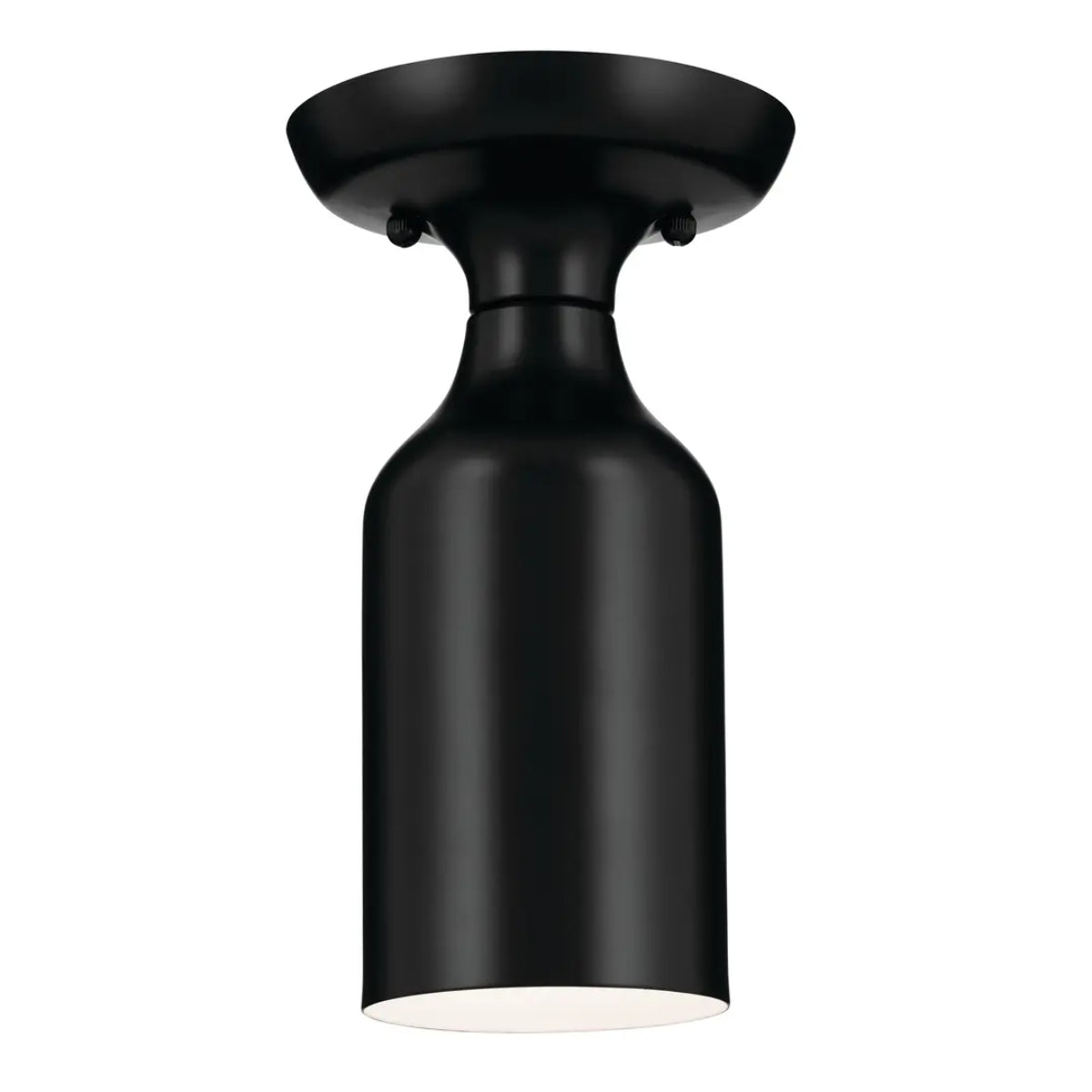 Sisu 9" 1-Light Semi-Flush Mount Light, Black Finish