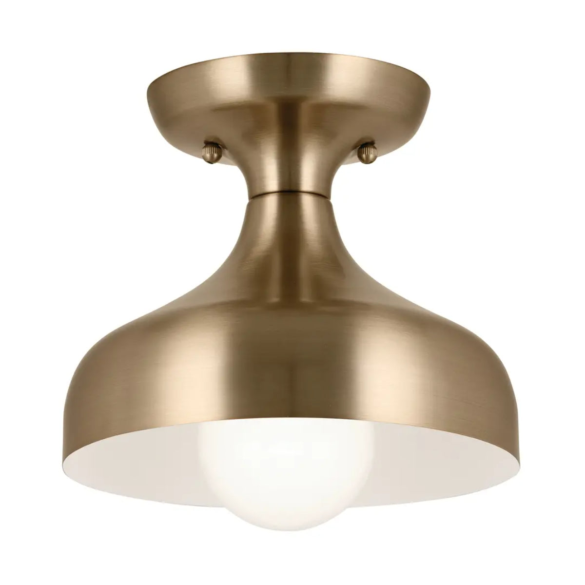 Sisu 8" 1-Light Semi-Flush Mount Light, Champagne Bronze Finish - Bees Lighting