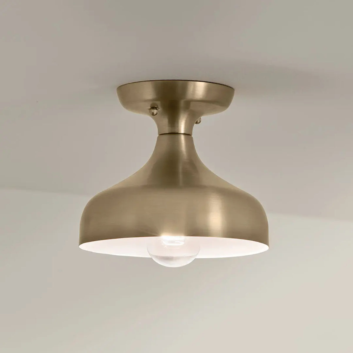 Sisu 8" 1-Light Semi-Flush Mount Light, Champagne Bronze Finish - Bees Lighting