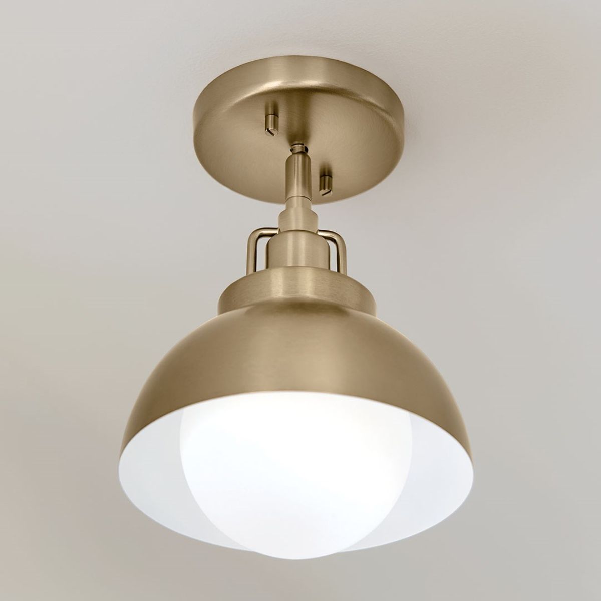 Niva 11 in. Semi-flush Mount Light Champagne Bronze Finish