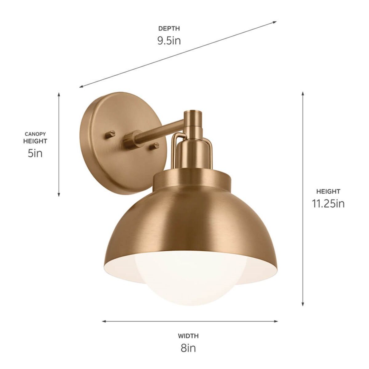 Niva 11 in. Semi-flush Mount Light Champagne Bronze Finish