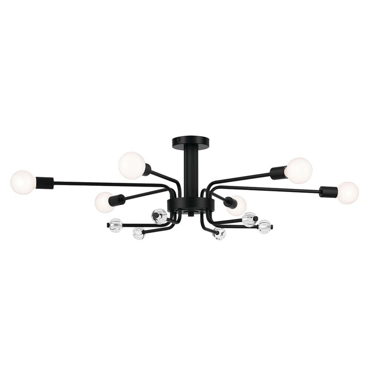 Ocala 41 in. 6 Lights Semi-flush Mount Light Black Finish - Bees Lighting