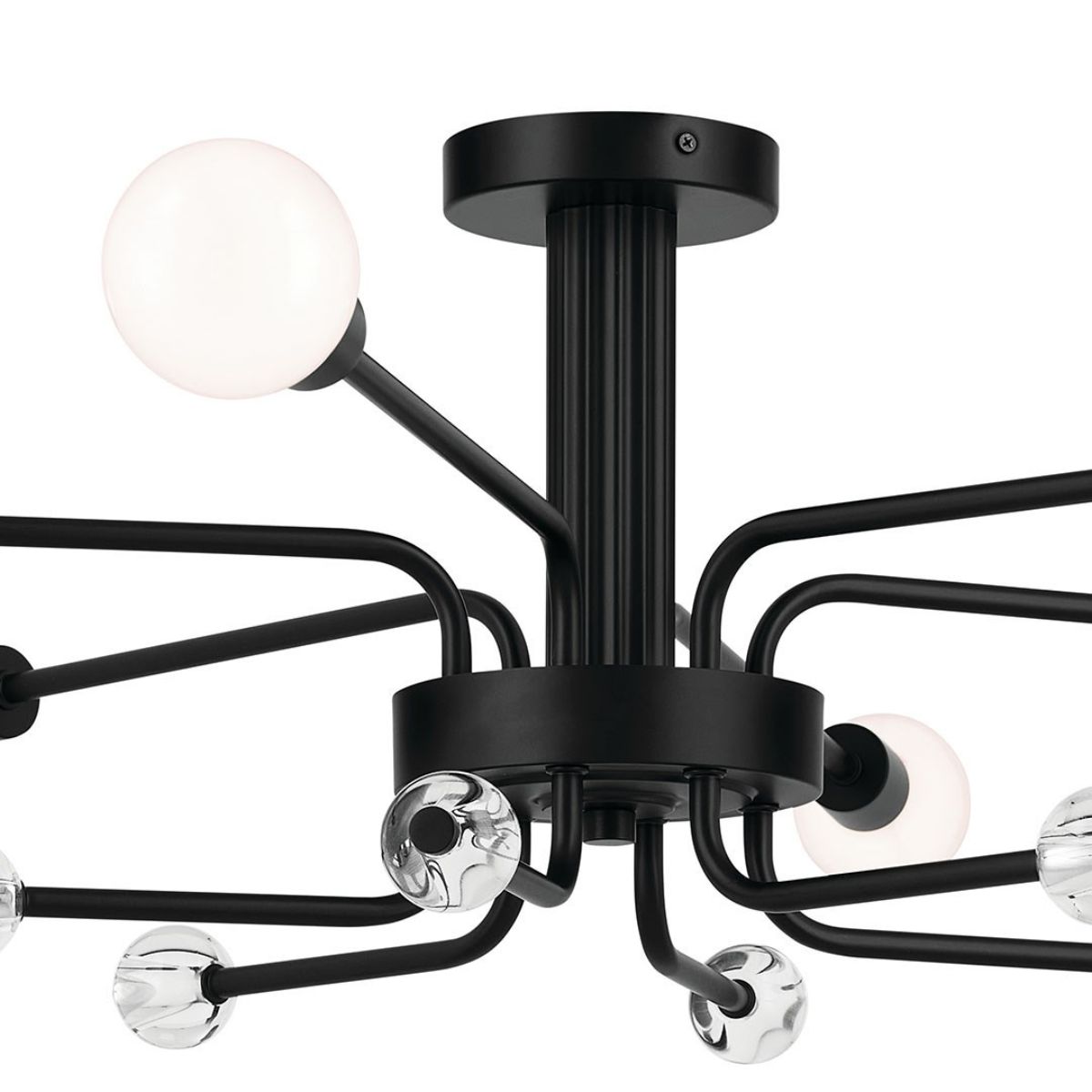 Ocala 41 in. 6 Lights Semi-flush Mount Light Black Finish - Bees Lighting