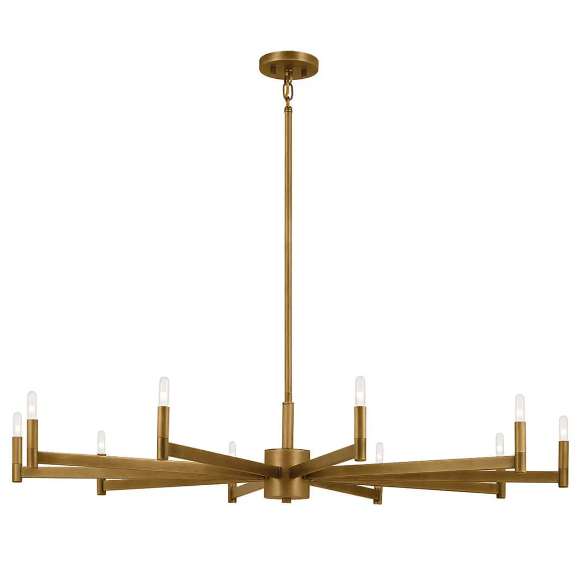 Erzo 48 in. 10 Lights Chandelier Brass Finish - Bees Lighting