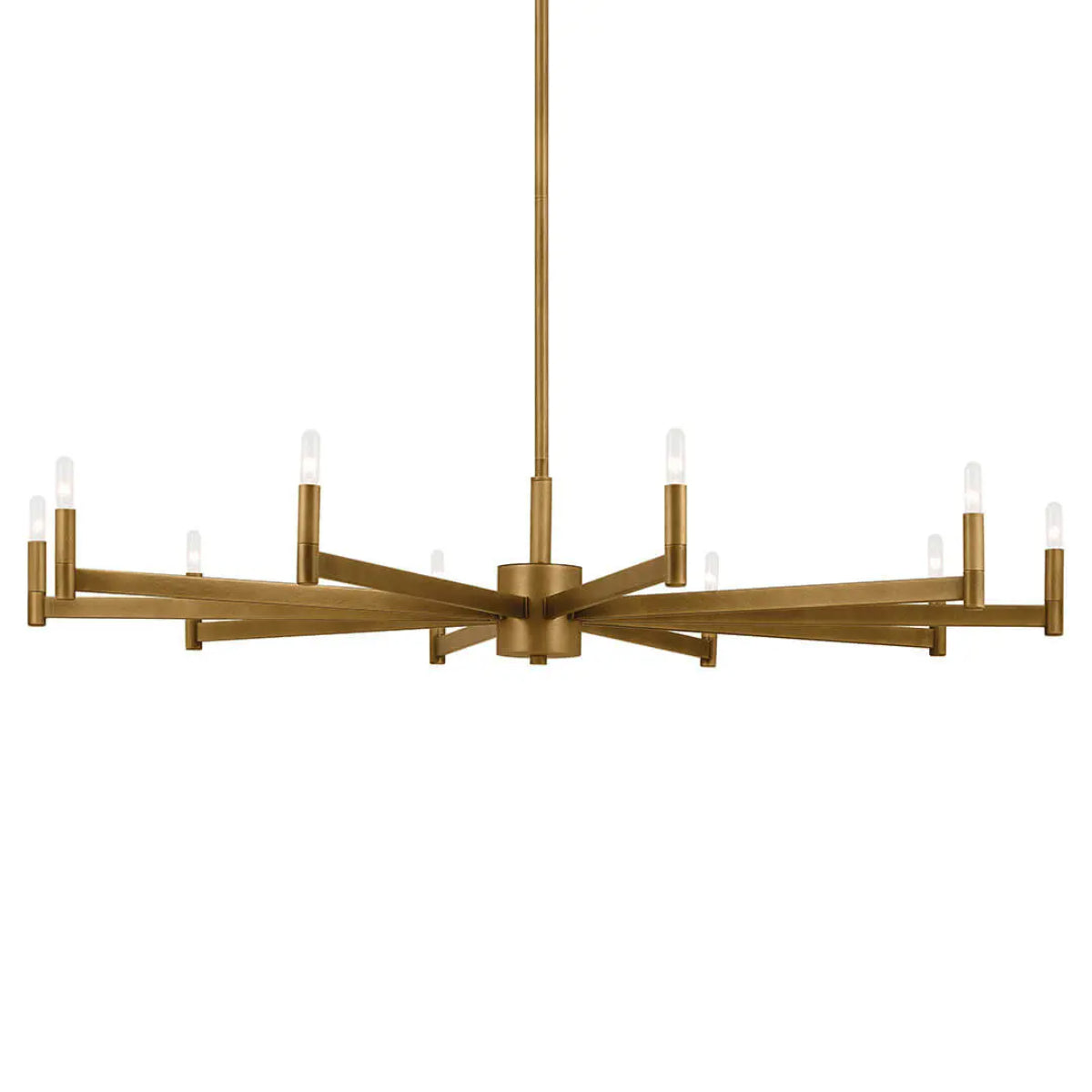 Erzo 48 in. 10 Lights Chandelier Brass Finish - Bees Lighting